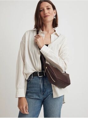 MADEWELL Sling Crossbody Bag Leather Brown OS Great condition